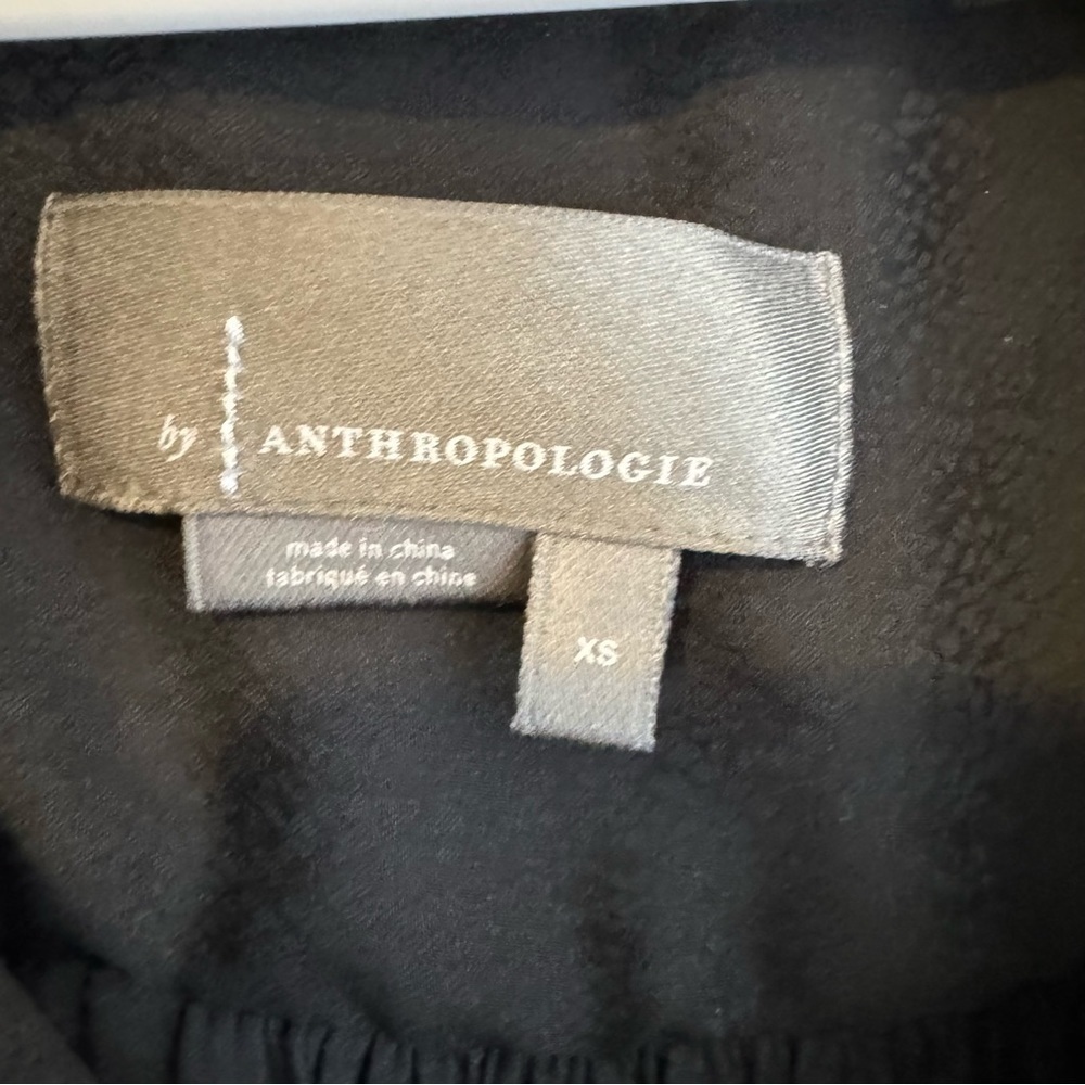 Anthropologie Black Snakeskin Blouse - Picture 4 of 9